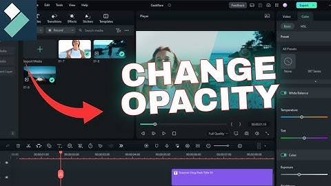 How to Change Opacity in Filmora 2025?