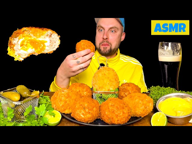 Eating CRUNCHY British Pub Food 🇬🇧🥚 ASMR Mukbang!