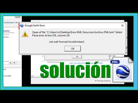 Error KML Soluccion "failed: Parse error at line, colomn :/ not well-formed (invalid token)