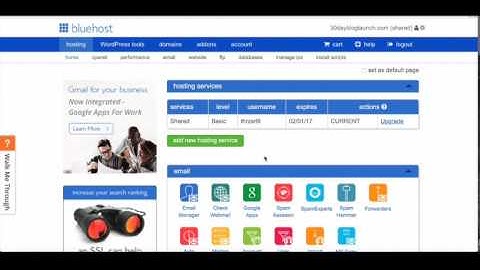 Installing Wordpress with Bluehost - it