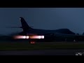 B-1B USAF twilight full afterburner departure RAF Fairford 07jun2023
