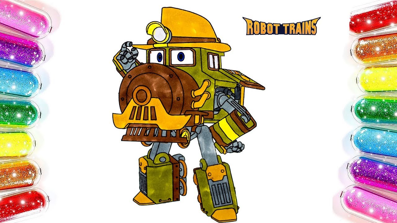 Robot Train Gary Coloring & Drawing For Kids   Robot train Coloring Pages