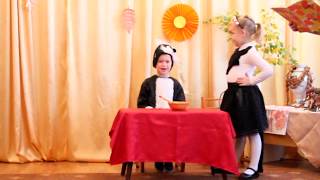Сценка кота и кошки и песенка детей Сценка кота и кошки и песенка детей