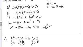 C1 Quadratics Exam Question June 2009 Q7