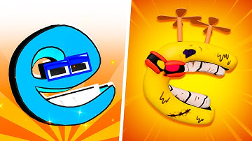 Merge Rainbow: Alphabet Lowercase | Alphabet Combine - 2⭐SUPER LEVEL Merge Battles