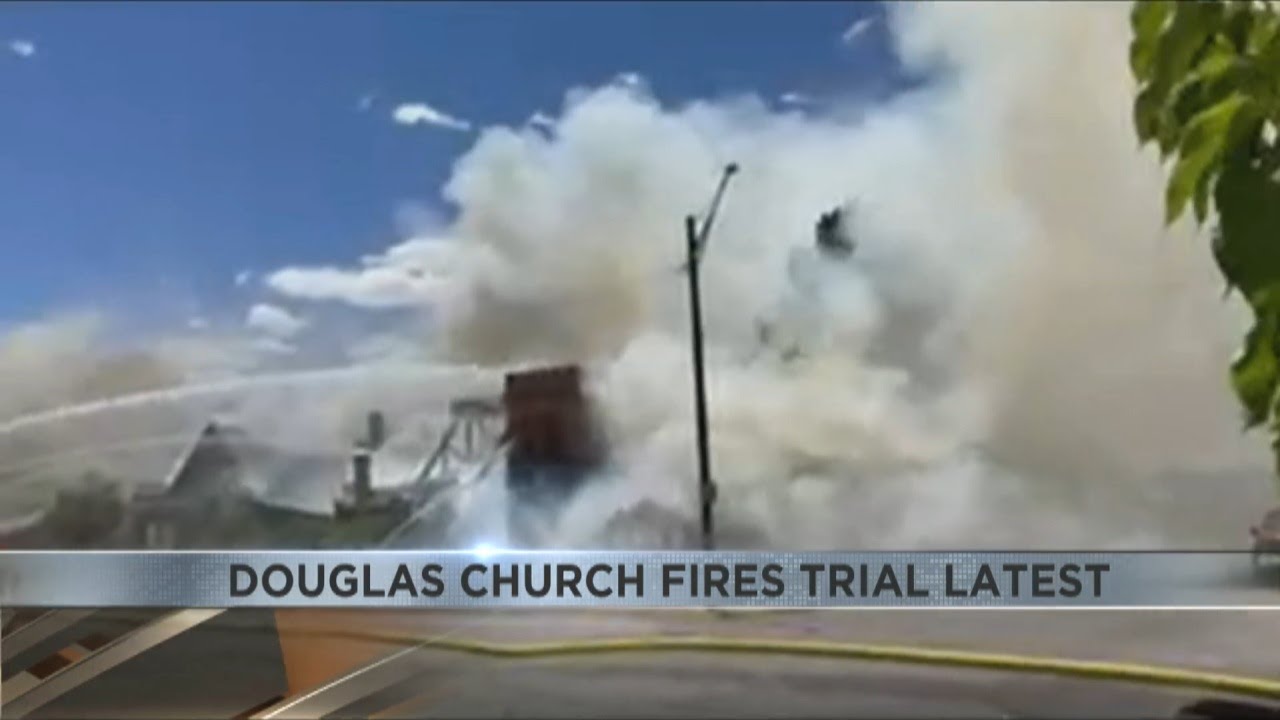 Man accused of setting fire to two Douglas churches stands trial - YouTube