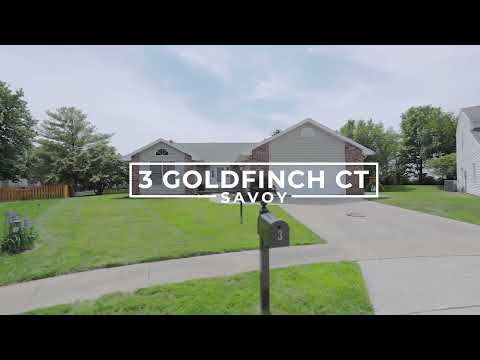 3 GOLDFINCH COURT, Savoy, IL home video tour