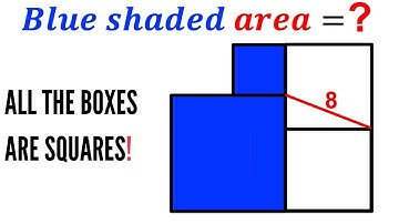 Can you find area of the Blue shaded region? | (Think outside the Box) | #math #maths | #geometry
