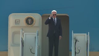 VIDEO NOW: President Biden departs JBA and heads to RI's Quonset Airport
