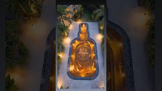 Swimming in an Old Monk Bottle 🥃🏊‍♂️ | Craziest Pool Float Ever #shorts