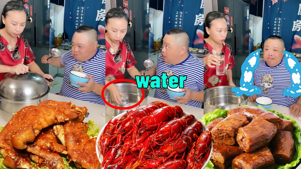 I thought my wife had prepared a big meal, but it turned out to be just a glass of water!