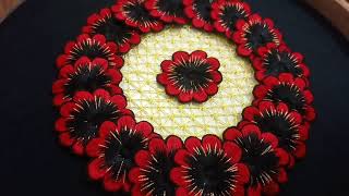 Beautiful flower cut work embroidery