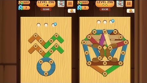 Screw Puzzle: Wood Nut & Bolt - Level 296