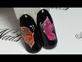 Nail Tutorial: Neon Transparent Butterfly Nail. Spring Nails| Бабочки 🦋 на ногтях| Farfalle nail