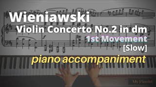 Wieniawski - Violin Concerto No.2, Op.22 in dm, 1st Mov: Piano Accompaniment [Slow]