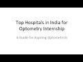 Top Hospitals for Optometry Internship | Optometry Classroom |