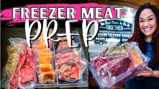 FREEZER MEAT PREP with FOODSAVER  | Prep with Me