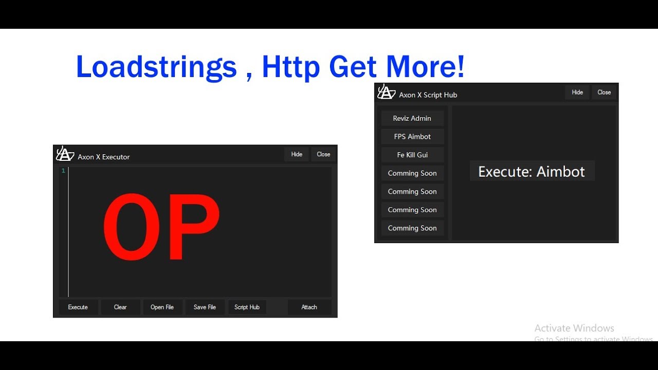 New Roblox Exploit Axon X Op Http Get Loadstrings And More Youtube - axon api roblox