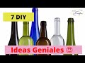 💡 💜7 Ideas para Decorar y Reciclar 😍 BOTELLAS DE CRISTAL