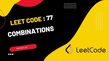 Combinations LeetCode 77 Medium Problem. BackTracking.