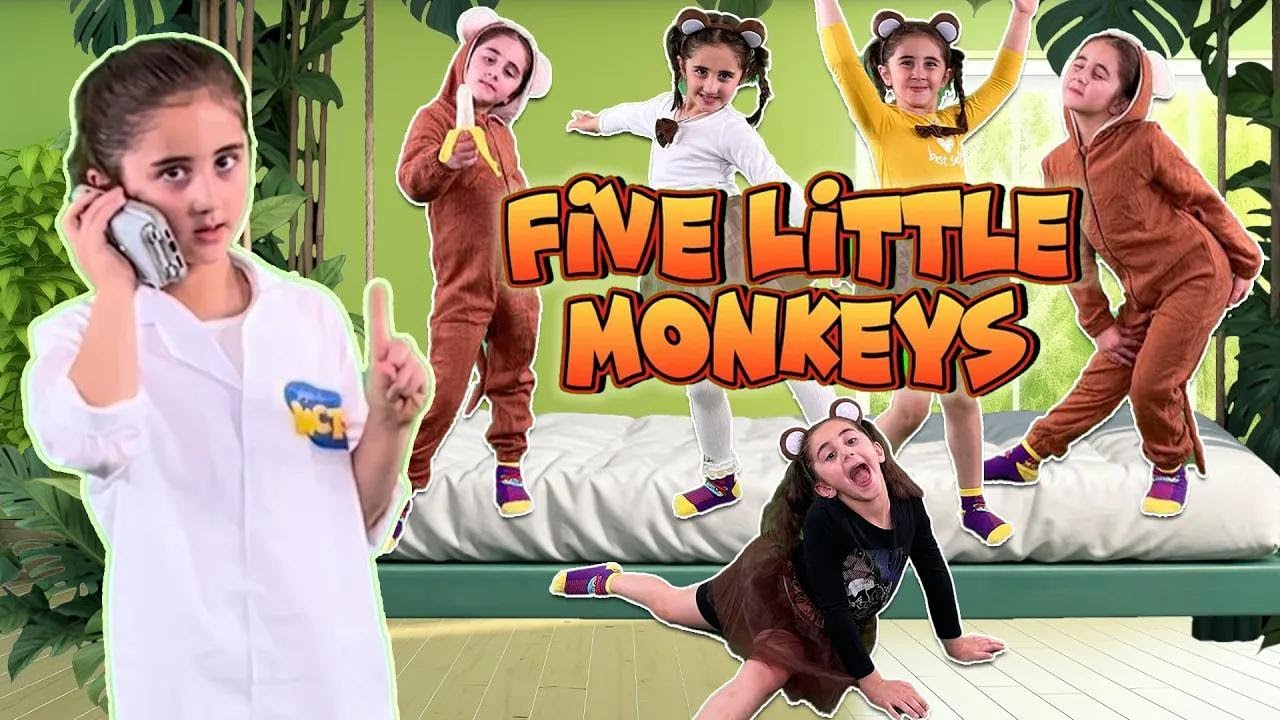 Five Little Monkeys | Nursery Rhymes for Babies | Counting to 5 - YouTube