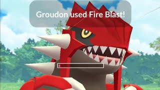 Groudon and Kyogre in battle with grunt #pokemon #pokemongo #pokemongobattle #1k