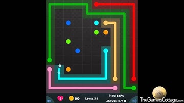 Flow Game Level - 574 [10x10] Mania Connect the Dots