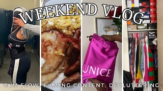 VLOG: Maintaining Healthy Habits | Going to the gym, Filming Content, Closet Declutter