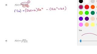 Grade 12 AP Maths Calculus - The Quotient Rule