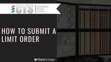 CTS T4 Desktop Platform -  How to Submit a limit order