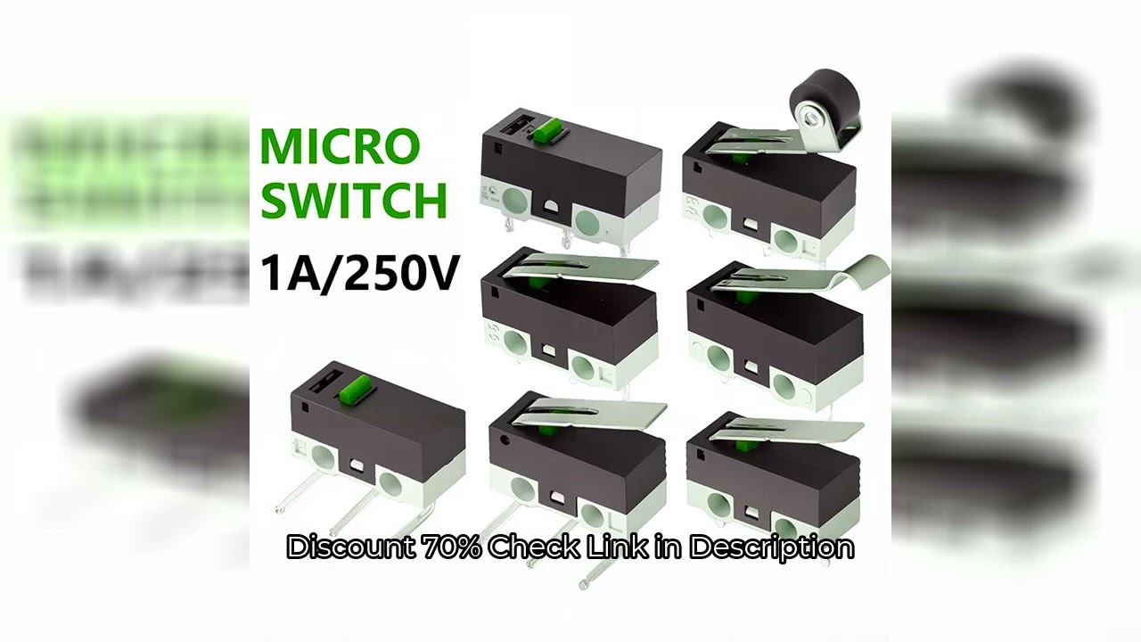 20PCS Mini Micro Limit Switch C NO NC 3 Pins PCB Terminals SPDT 1A 125V Roller Arc lever Snap Action