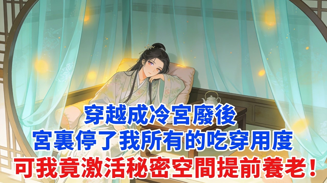 穿越成冷宮廢後，宮裏停了我所有的吃穿用度，可我意外激活了秘密空間，本以為是淒慘開局，誰知我直接躺平提前養老！#穿越#爽文#古言#完结#大女主#情感 #原创