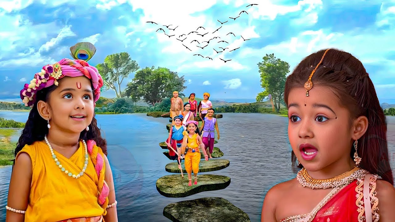 कान्हा ने वृंदावन में किया रामसेतु पुल का निर्माण | Yashomati Maiyaa Ke Nandlala | Shri Krishan Lela