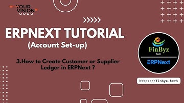 3. How to Create Customer or Supplier Ledger in ERPNext | #erpnext #erpsoftware #erpnexttutorial