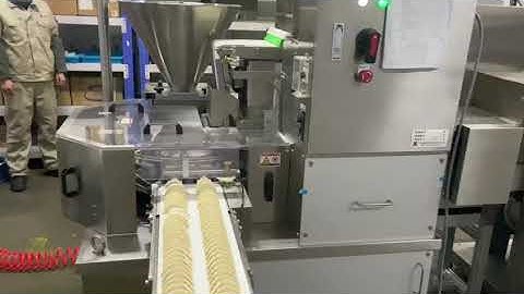 Dumpling assembly line production video