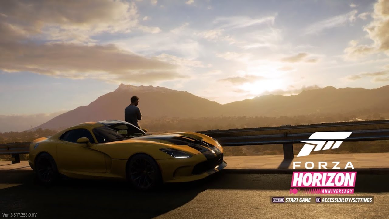 Forza Horizon 5 10th Anniversary Title Screen Summer Season HQ - YouTube