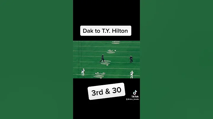 Dak Completes 3rd & 30 to TY Hilton #dallascowboys #dakprescott