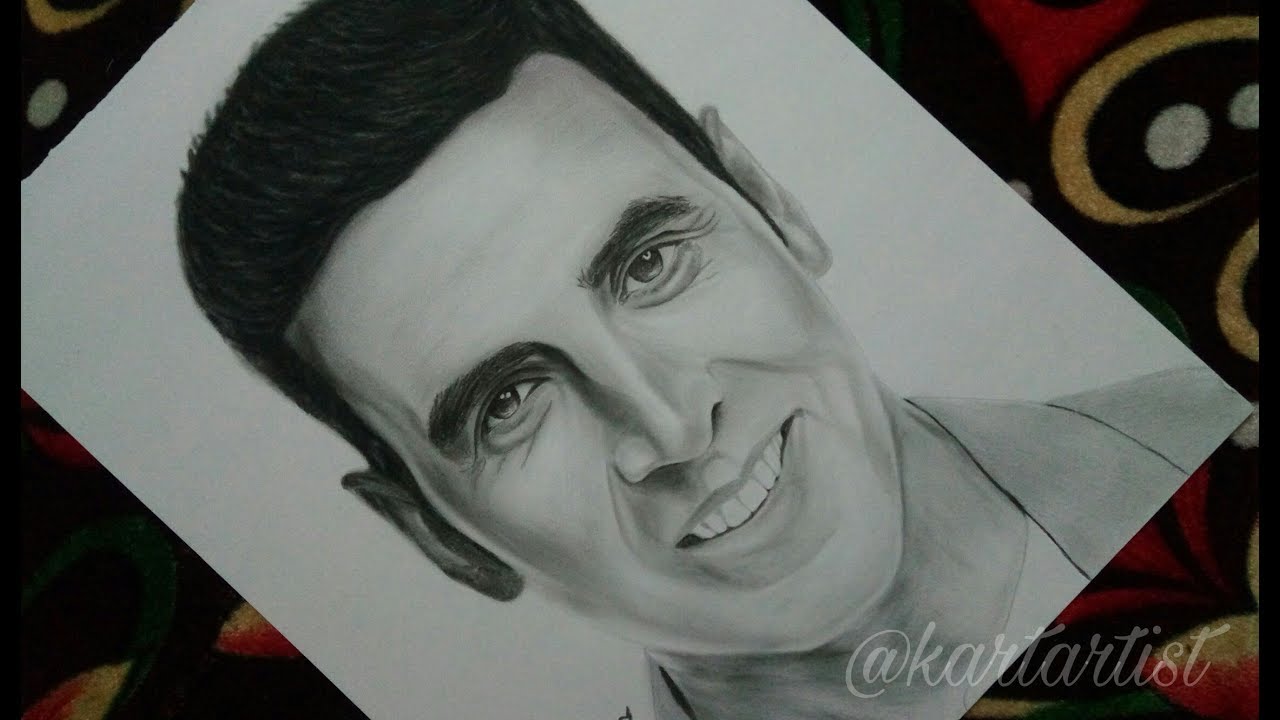 How to Draw Akshay Kumar Step by Step Sketch tutorial Part 2 Pencil  Shading Blending Hair Beard  YouTube