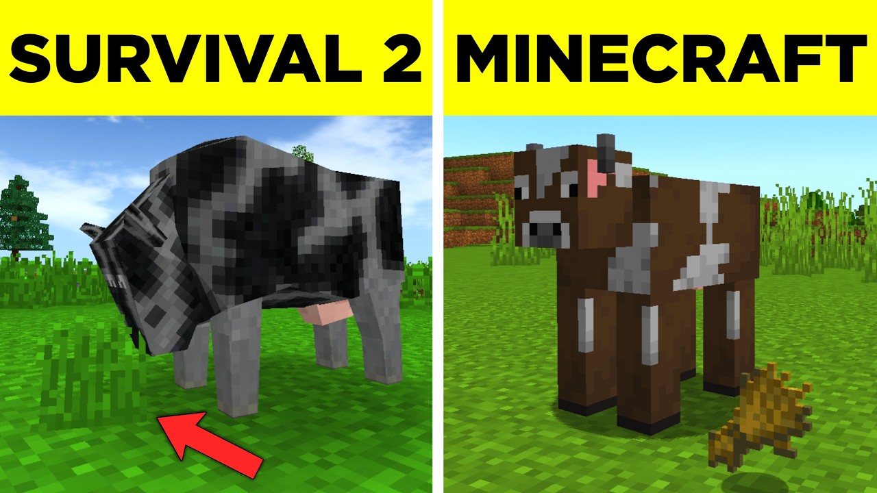 36 Perbedaan Minecraft VS Survivalcraft 2!