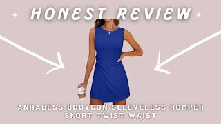 ANRABESS Sleeveless Romper Skort Twist Waist Honest Review - Worth it or not