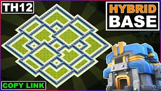 NEW BEST! TH12 Hybrid Base 2023 COPY LINK - Clash of Clans