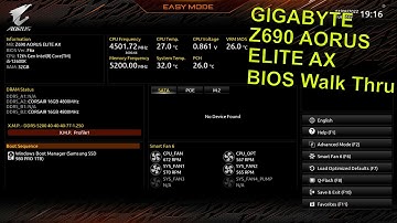 GIGABYTE Z690 AORUS ELITE AX BIOS Walk Thru