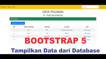 Menampilkan dat dari Database MySQL #bootstrap #xampp #php