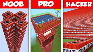 Minecraft TNT : NOOB vs PRO vs HACKER  Home's! 🤯