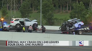 4 dead, 1 injured after SUV drives wrong way on I240, police say