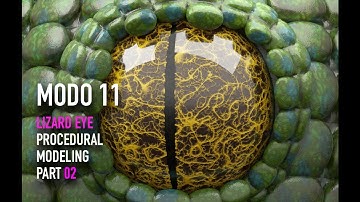 MODO 11: 3D Lizard Eye - 2 QUICK Procedural Modeling Tutorial Test PART 02/03 (sans audio)