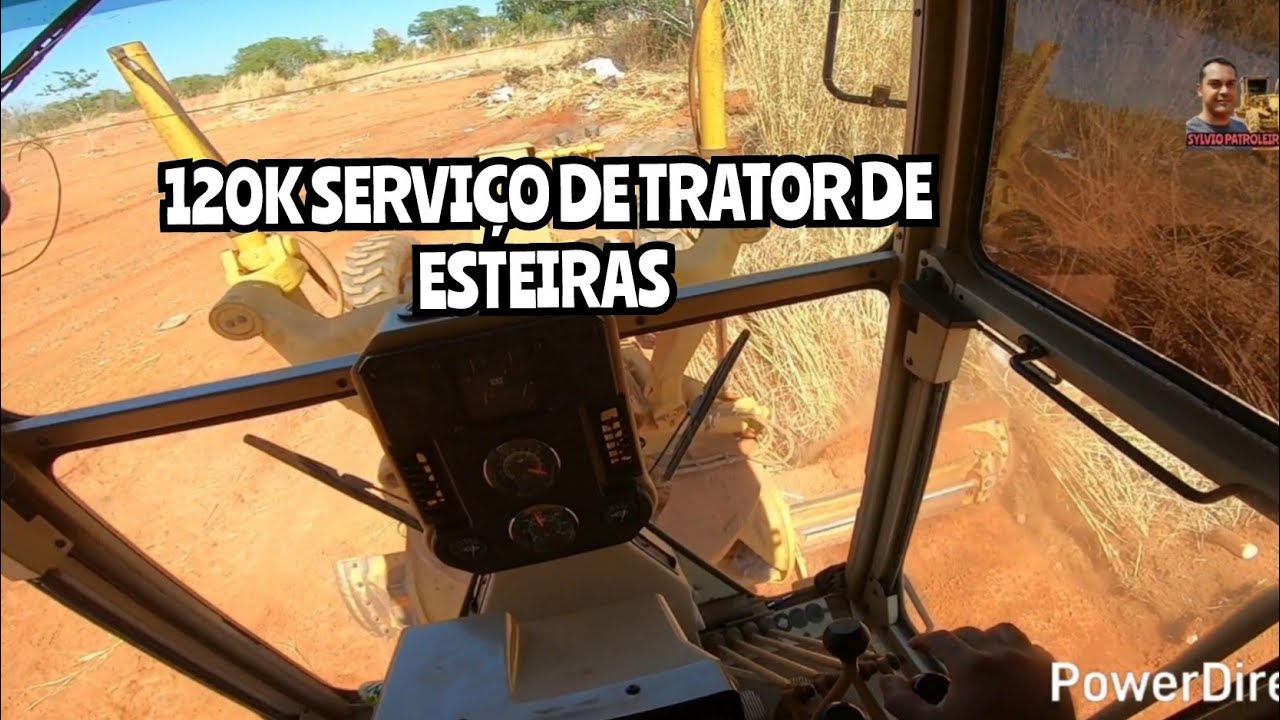 120K SERVINDO DE TRATOR DE ESTEIRAS / Motoniveladora caterpillar grader niveleuse patrola operador