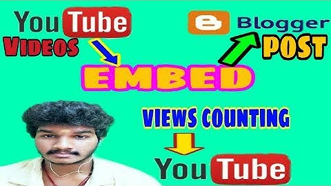 #YouTube videos how to embed blogger tamil |Murugesh tamizhan|