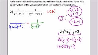 Adding Subtracting Rational Expressions (3 examples!) - Algebra 2