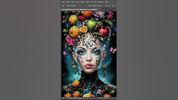 Creating a Mesmerizing Mosaic Puzzle Effect in Photoshop #shorts #shorts #howto  #photoshoptricks